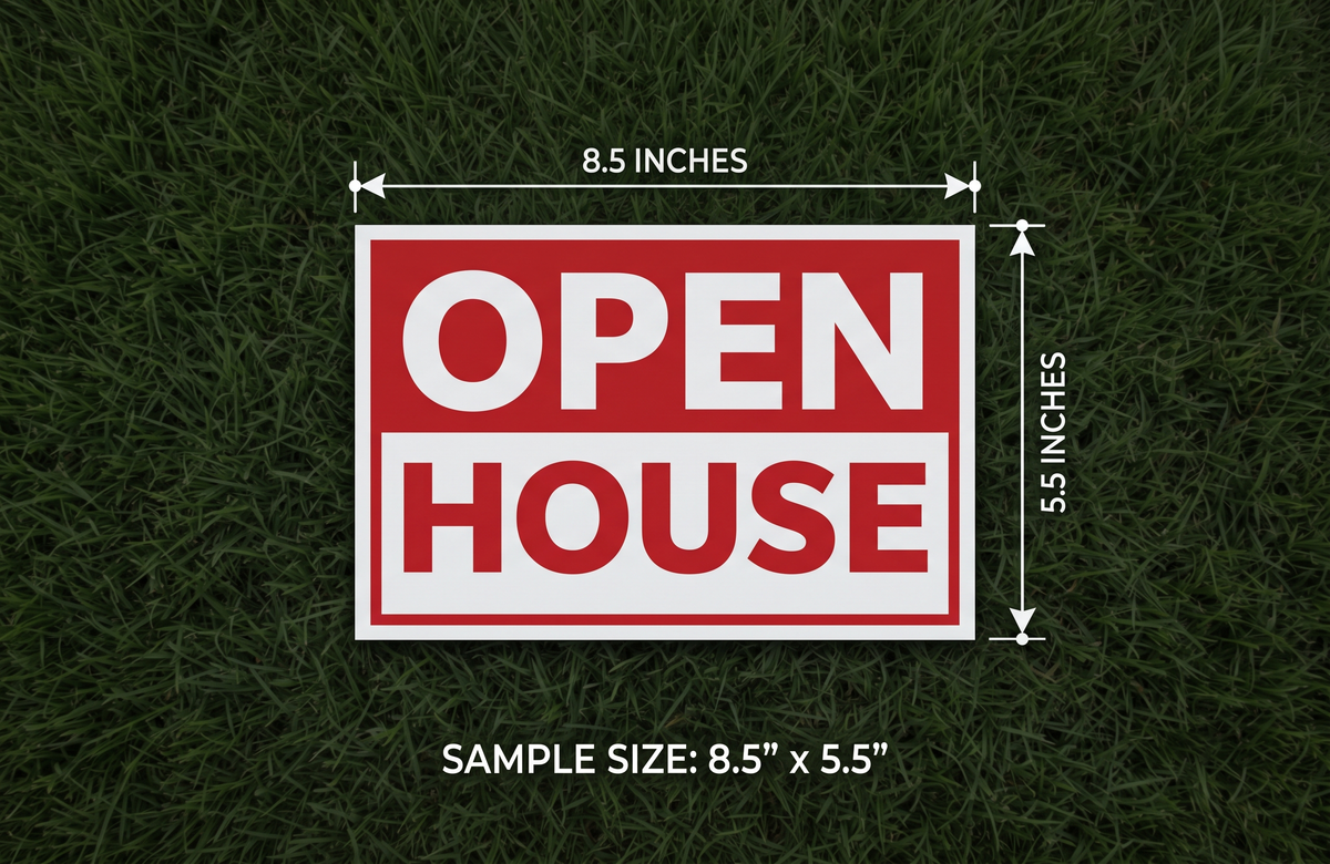 Open House Flyer, 8.5”×5.5”, 8.5”×11”, 11”×17”