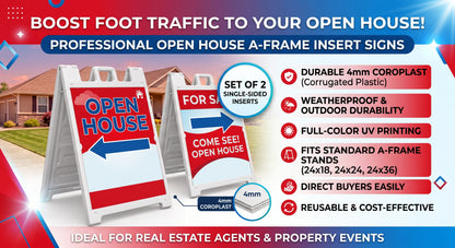 24"×18" 4mm coroplast open house inserts