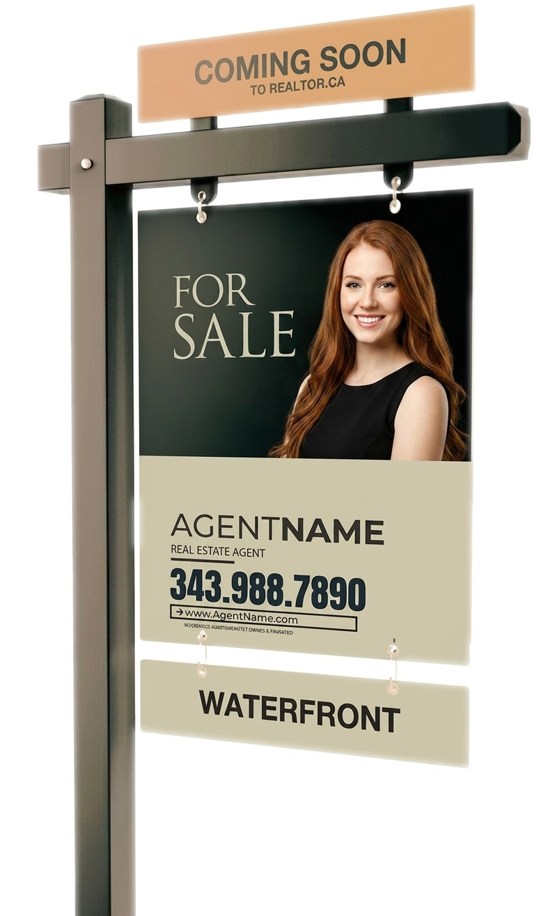 24×32 8mm Hanging-Style Agent Sign