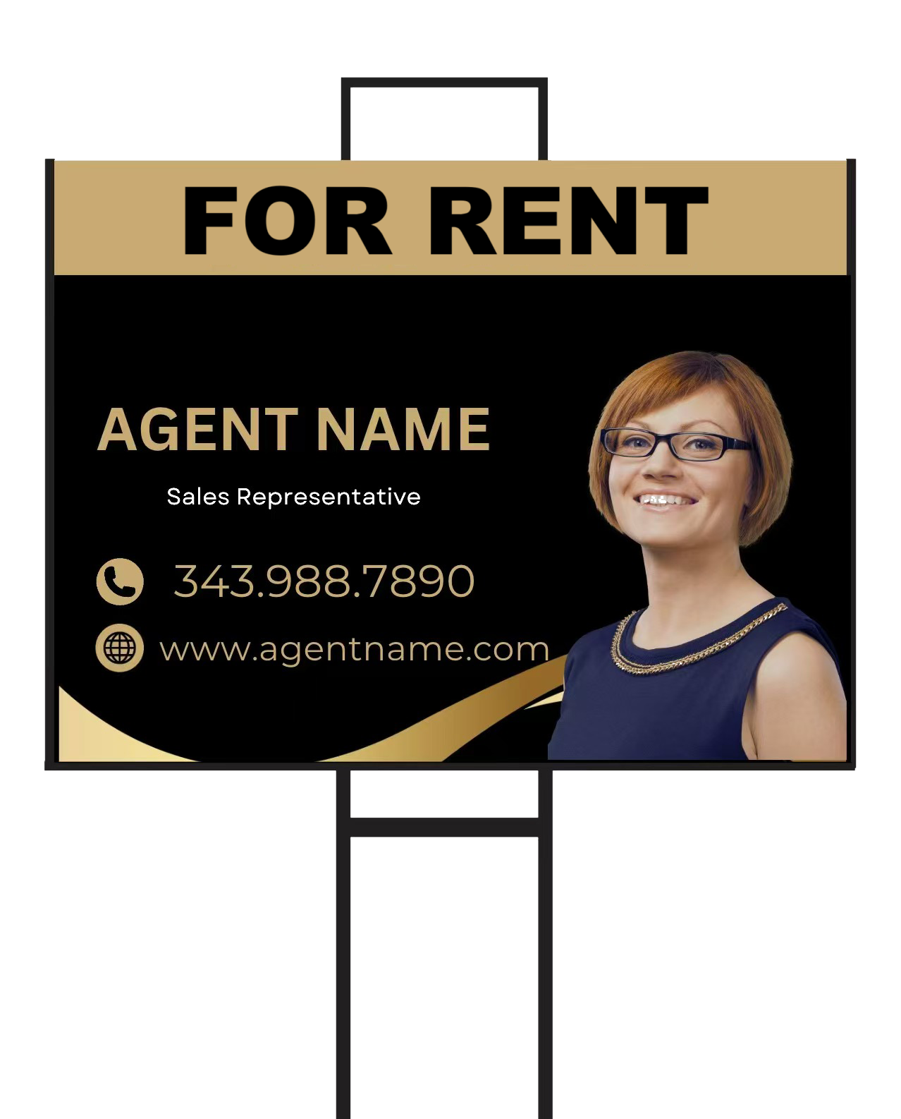 32"×24" Insert-Style Agent Sign