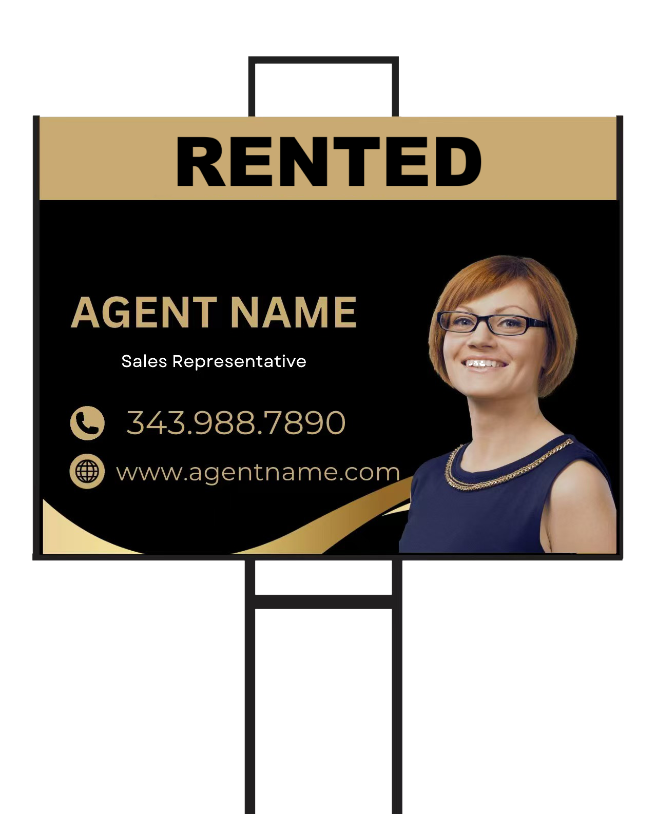 32"×24" Insert-Style Agent Sign