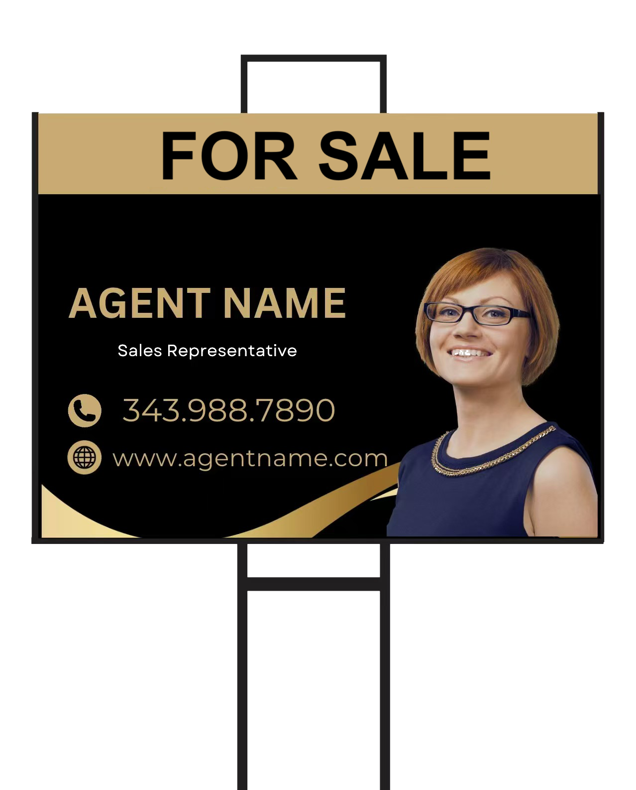 32"×24" Insert-Style Agent Sign
