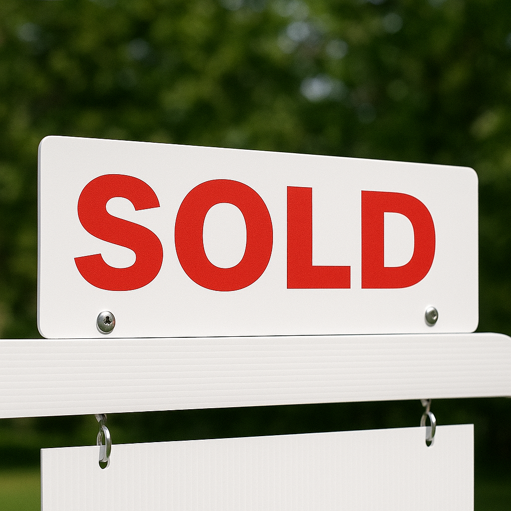 Real estate sign topper